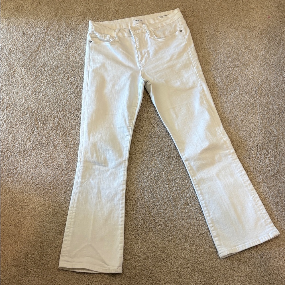 Frame Denim Blanc Flared Jeans